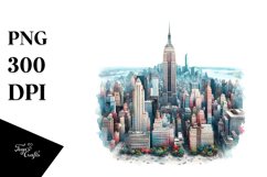 Watercolor Manhattan | Sublimation Clipart Product Image 3