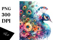Vibrant Peacock Flowers | Clipart Product Image 1