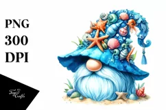 Vibrant Beach Gnome Made of Sea Creatures Product Image 3
