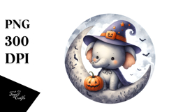 Retro Halloween Elephant PNG Product Image 1
