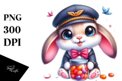Baby Bunny Pilot's Cap PNG Product Image 1