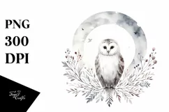 Simple Watercolor Owl, Transparent PNG Product Image 3