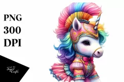 Baby Unicorn in Volta Dancer Outfit PNG Product Image 1