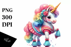 Baby Unicorn in Volta Dancer Outfit PNG Product Image 1