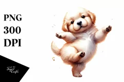 Extremely Expressive Baby Golden Retriever PNG Product Image 3