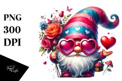 Valentines Gnome Sunglasses PNG Product Image 1