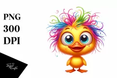 Colorful Crazy Baby Duck Cartoon Product Image 3