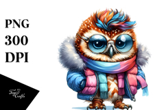 Posing Baby Owl, Contempt PNG Product Image 1