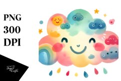Colorful Whimsical Cloud PNG Product Image 1