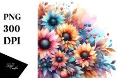 Colorful Sunflower Abstract | Clipart Product Image 3