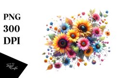 Colorful Sunflower Abstract | Clipart Product Image 3