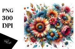 Colorful Sunflower Abstract | Clipart Product Image 1