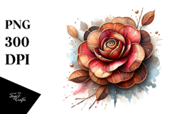 Shiny -Like Camellia | Watercolor Clipart Product Image 1