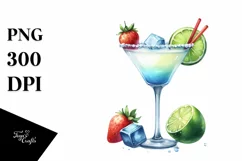 Watercolor Daiquiri | Sublimation Clipart Product Image 1