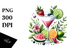 Watercolor Daiquiri | Sublimation Clipart Product Image 1