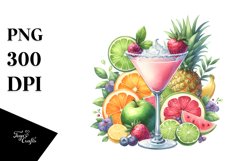 Watercolor Daiquiri | Sublimation Clipart Product Image 1