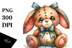 Vibrant Brownish Plush Bunny PNG Product Image 1
