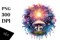 Magical Celestial Mushroom Tarot PNG Product Image 1