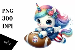 Baby Unicorn Playing American Football Product Image 1