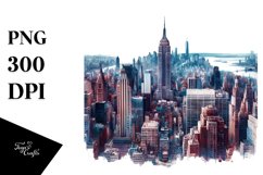 Watercolor Manhattan | Sublimation Clipart Product Image 3