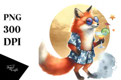 Beachwear Fox Design, High-Res PNG Product Image 1