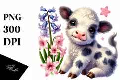 Cute Baby Highland Cow PNG Product Image 1