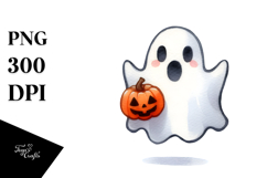 Funny Halloween Ghost, Simple PNG Product Image 1