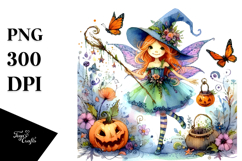 Vibrant Halloween Fairy | Clipart Product Image 1