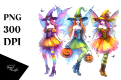 Vibrant Halloween Fairy | Clipart Product Image 1