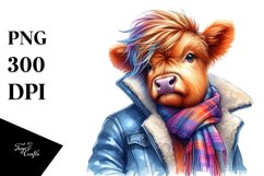 Modest Posing Baby Highlandcow PNG Product Image 3