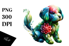 Abstract Colorful Puppy PNG Product Image 1