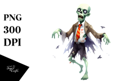 Funny Halloween Clipart, Watercolor Style Product Image 1