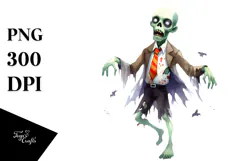 Funny Halloween Clipart, Watercolor Style Product Image 1