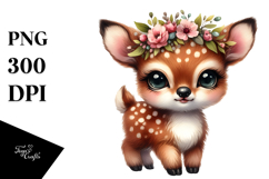 Adorable Baby Deer Sleeping PNG Product Image 1