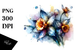 Abstract Shiny -like Narcissus | Sublimation Clipart Product Image 3