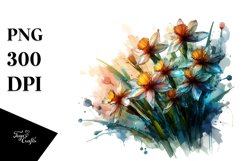 Abstract Shiny -like Narcissus | Sublimation Clipart Product Image 3