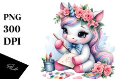 Cute Baby Unicorn | Sublimation Clipart Product Image 1