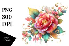 Watercolor Luxury Flower Splash Clipart Product Image 3