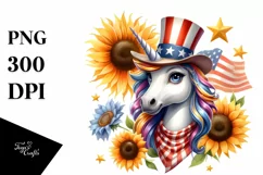 Funny Hummingbird in USA Flag Colors | Sublimation | Clipart Product Image 1