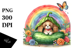 Colorful Dog House Illustration | Clipart Product Image 1