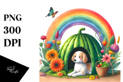 Colorful Dog House Illustration | Clipart Product Image 1