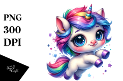 Cute Unicorn Jumping in Style PNG Product Image 1