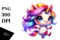 Cute Unicorn Jumping in Style PNG Product Image 1