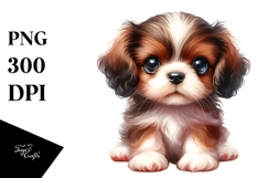 Adorable Baby Puppy Sleeping PNG Product Image 1