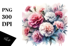 Colorful Washed Carnation | Clipart Product Image 1