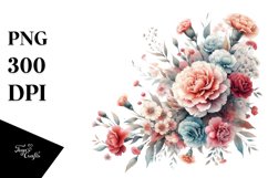 Colorful Washed Carnation | Clipart Product Image 1