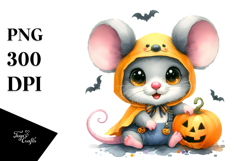 Cute Baby Mouse Halloween Drawing PNG Product Image 1