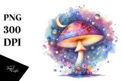 colorful Watercolor Celestial Mushroom | Sublimation | Product Image 1