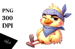 Playful Cartoon Bird PNG Product Image 1
