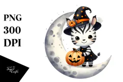 Cute Baby Zebra Halloween PNG Product Image 1